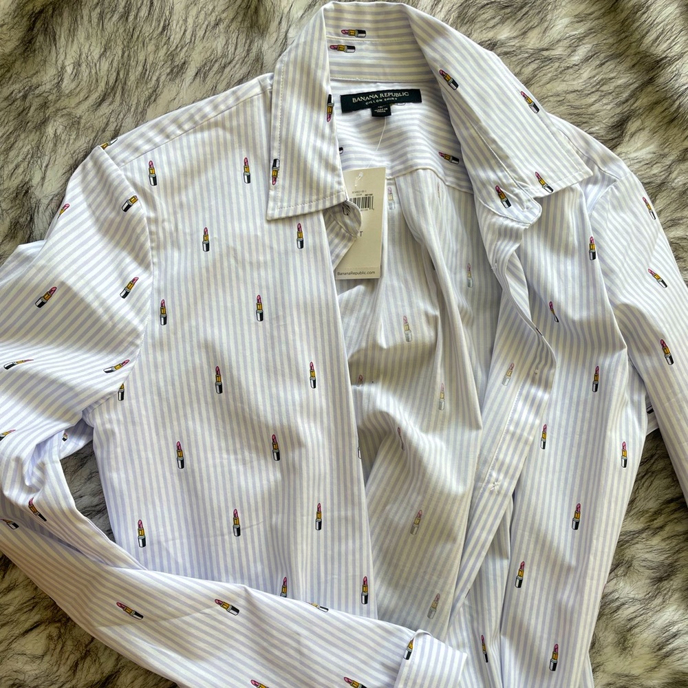 Lipstick Shirt Banana Republic S Tall